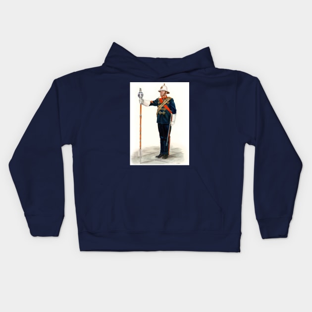 Royal Marines Drum Major Kids Hoodie by WonderWebb